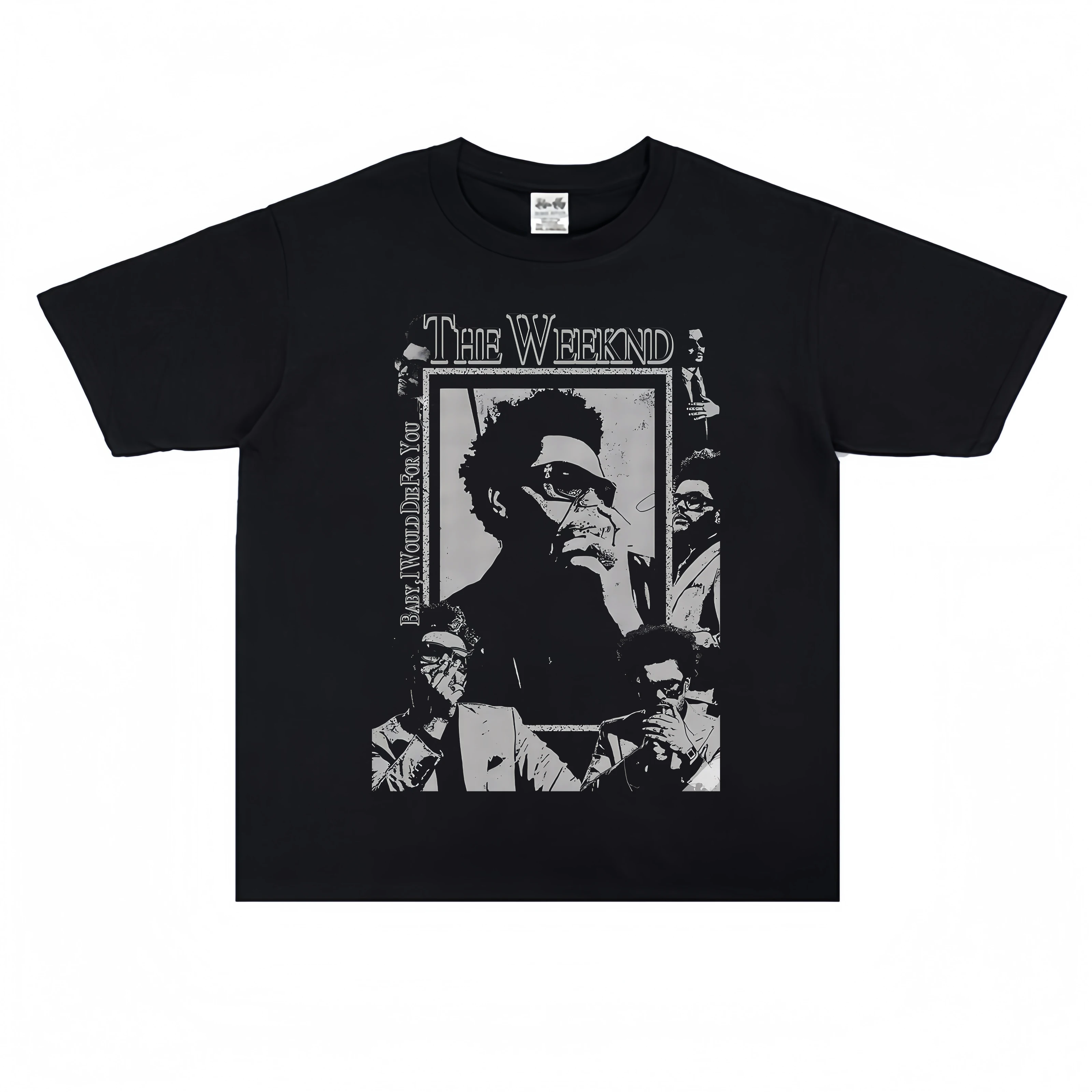 

Singer Potted Plant Brother's Album Printed T-shirt, Pure Cotton American Hip-hop Trendy Men's and Women's Short-sleeved