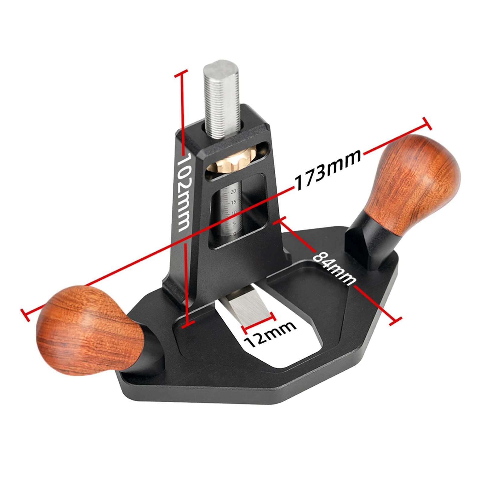 Mini Woodworking Planer Adjustable Portable Wood Planer Flat Bottom Edged Plane