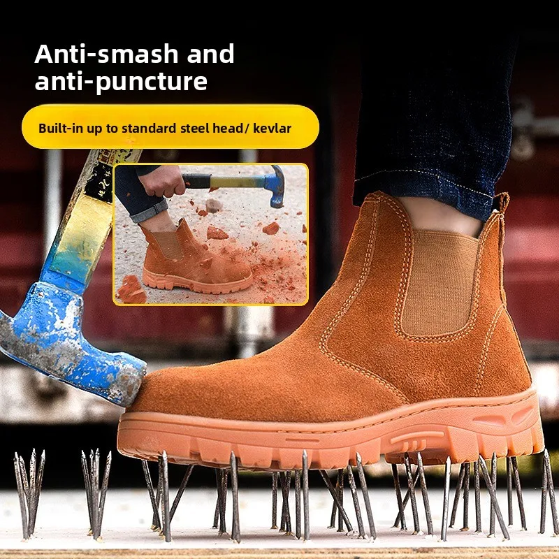 รองเท้าป้องกันแรงกระแทก ระบายอากาศได้ดี รองเท้าป้องกันแรงกระแทก รองเท้าบู๊ทเชื่อม รองเท้าน้ำหนักเบาและปลอดภัยสำหรับฤดูร้อน