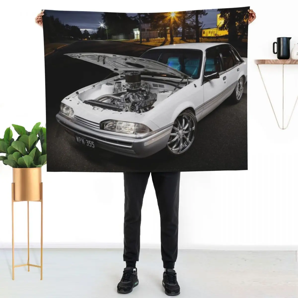 Matt Lomas' Holden VL Commodore Throw Blanket Giant Sofa For Baby Soft Big Plaid on the sofa Luxury Brand Large Blankets
