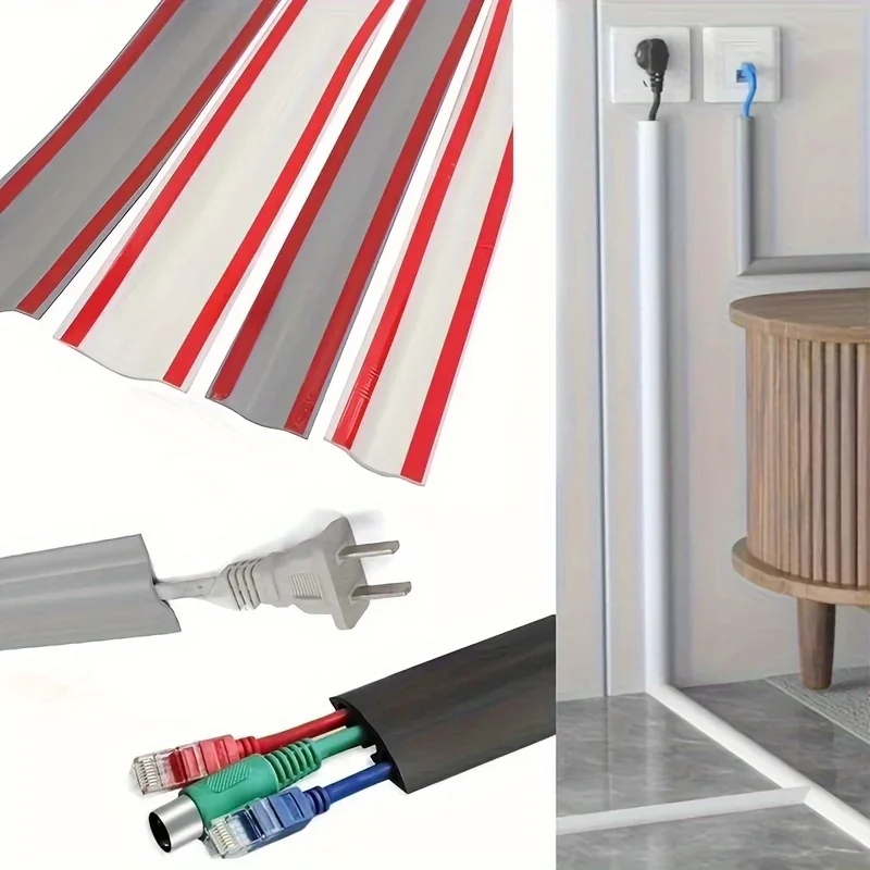 1/2pc Walk-through Slot, For Storage Network Wire Electrical Wire Socket, Wall Walk-through Wire And More