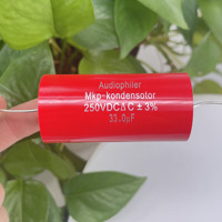 2PCS Audiophiler Axial MKP Capacitor 33uf 250V DC ±3% Test And Matched HIFI Frequency Dividing Audio Capacitance