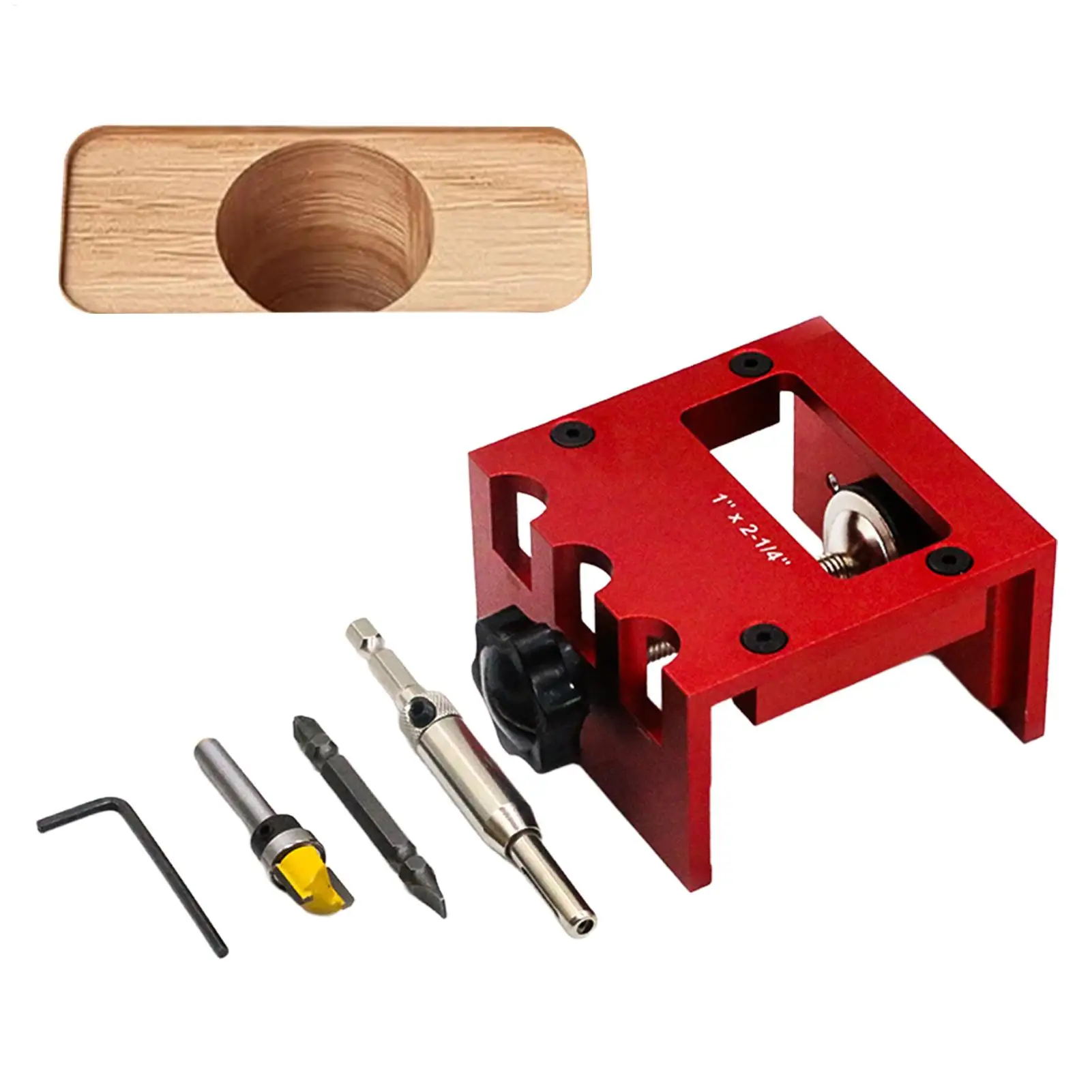 Door Lock Installation Jig Aluminum Alloy Mortise Template with Guide Head Precise Latch Cutting Tool for Interior Door Hardware