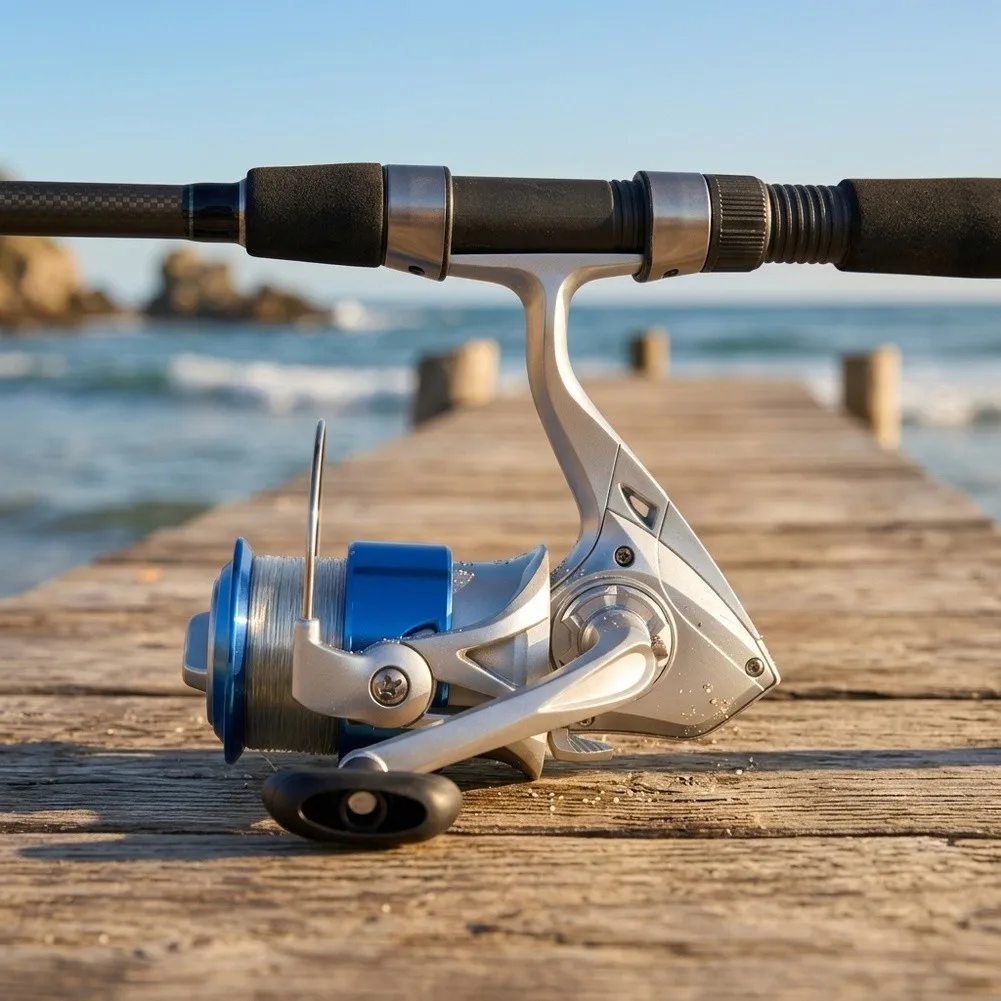 QS1000-7000 Spooling Reel with 5.2:1 Gear Ratio Optimized for Sea Pole Compatibility and For Lure Fishing Efficiency