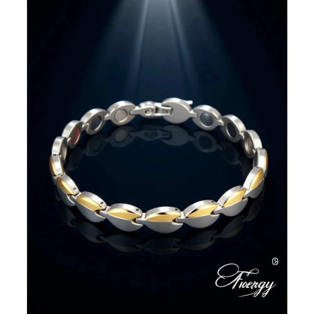 

Магнитный браслет из нержавеющей стали в форме листа для женщин, элегантный подарок на Рождество