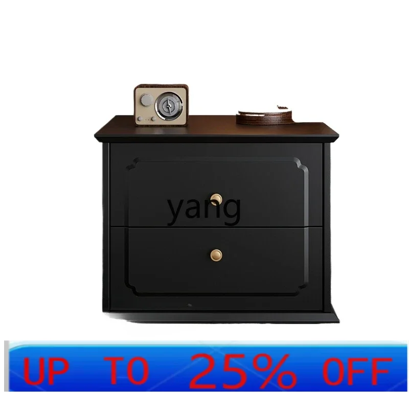 

LTT retro bedroom bedside table medium antique black bedside storage premium storage cabinet