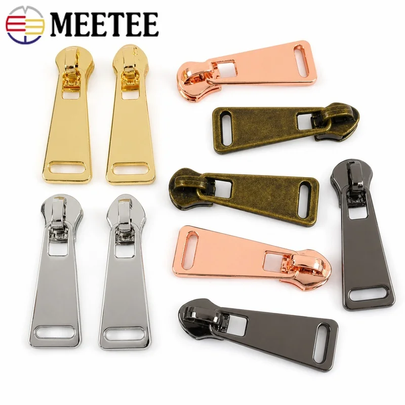 5-50Pcs 5# Metal Zipper Head for Nylon Zippers Tape Purse Luggage Zip Slider Sewing Zips Puller for Coat Replacement Hardware