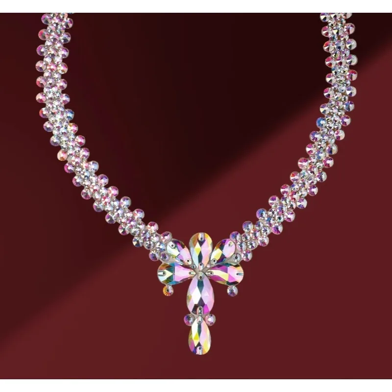 

Индивидуальные костюмы для танца живота, аксессуары, новое ожерелье, универсальный современный воротник для латинских восточных танцев