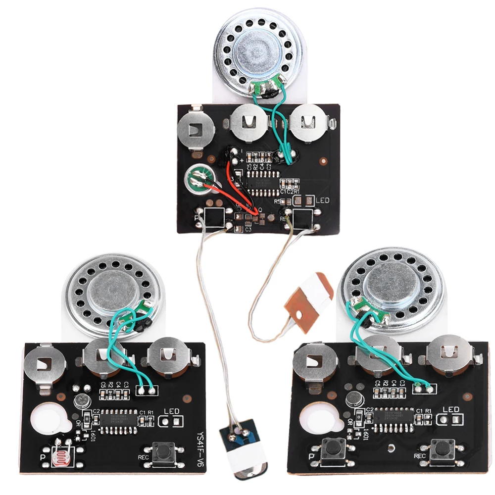 Voice and Music Recorder Board, 30S, fotossensível, sensível, Key Control, Chip programável, módulo de áudio para cartão, DIY