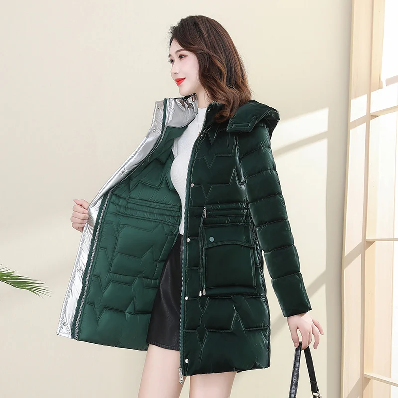 Female Jacket with Zipper for Women Loose Outerwear for Middle-aged Elderly Large Size Warm Clothing for Mom Winter Fashion 2024