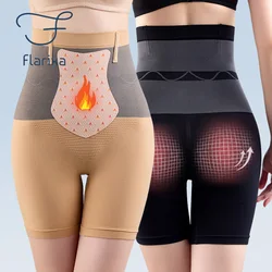 Flarixa bragas reductoras de vientre plano para mujer, pantalones cortos adelgazantes de cintura alta, ropa interior térmica de invierno, levantador de glúteos, moldeador de cuerpo