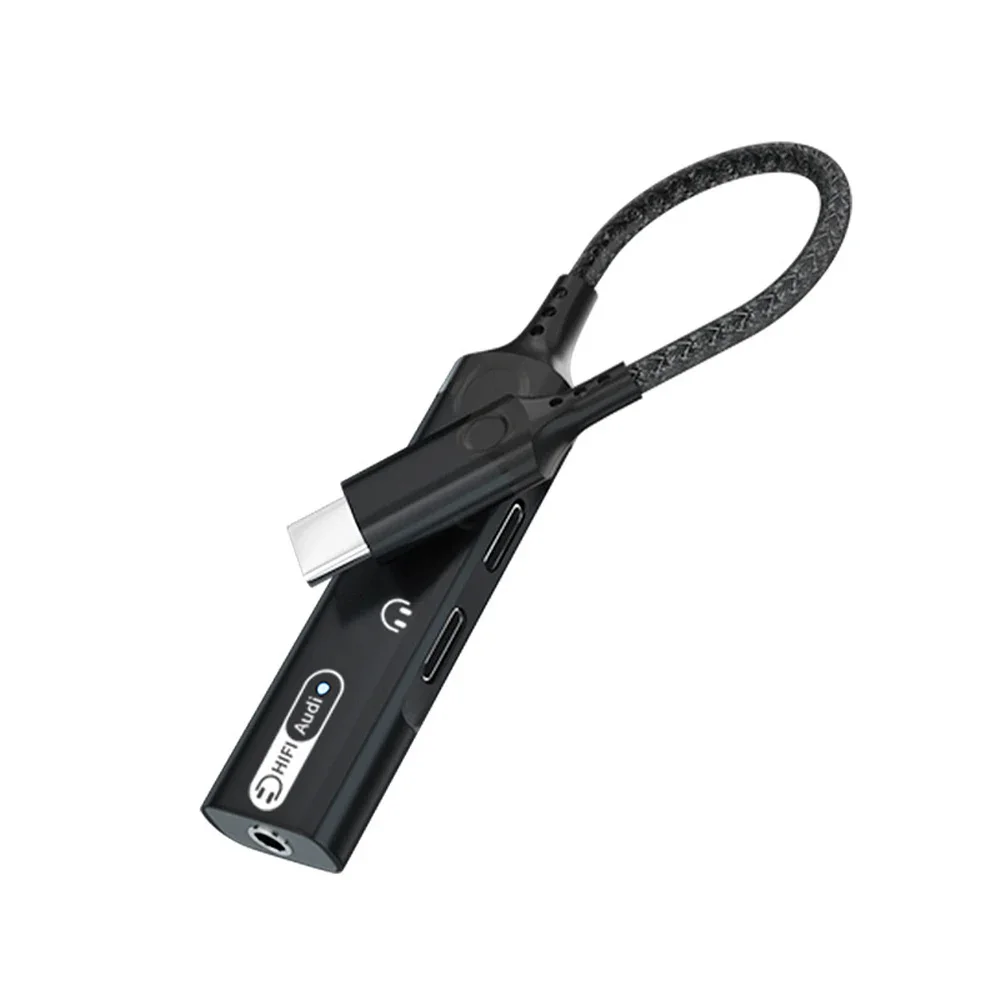 Adaptador Usb tipo C a Jack de 3,5 MM, divisor de Áudio auxiliar Hifi DAC con 60W PD para Huawei Mate 40 Pro, Xiaomi, Samsung S2