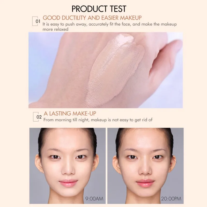 Base líquida de 30ml, resistente al agua, de larga duración, mate, hidratante, iluminador, crema correctora, Base de cobertura completa, maquillaje cosmético