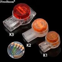 30/50/100Pcs UY Wiring Sub Network Cable Wiring Sub K1 K2 K3 Connector Waterproof Wiring Network Cable Telephone Line Terminal
