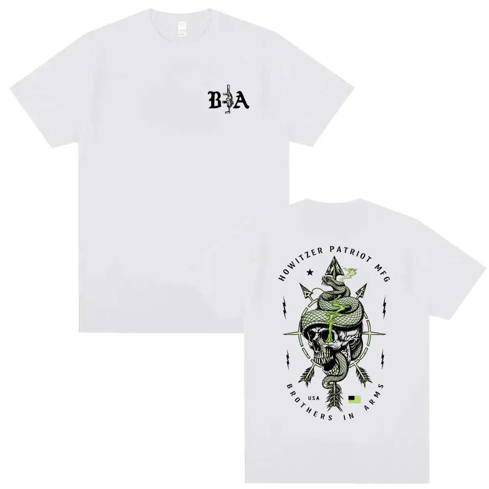 2026 Brothers in Arms Skeleton Snake Graphic T-shirt Vintage Forward Observations Group T-shirts Men Gothic Rock  T Shirts