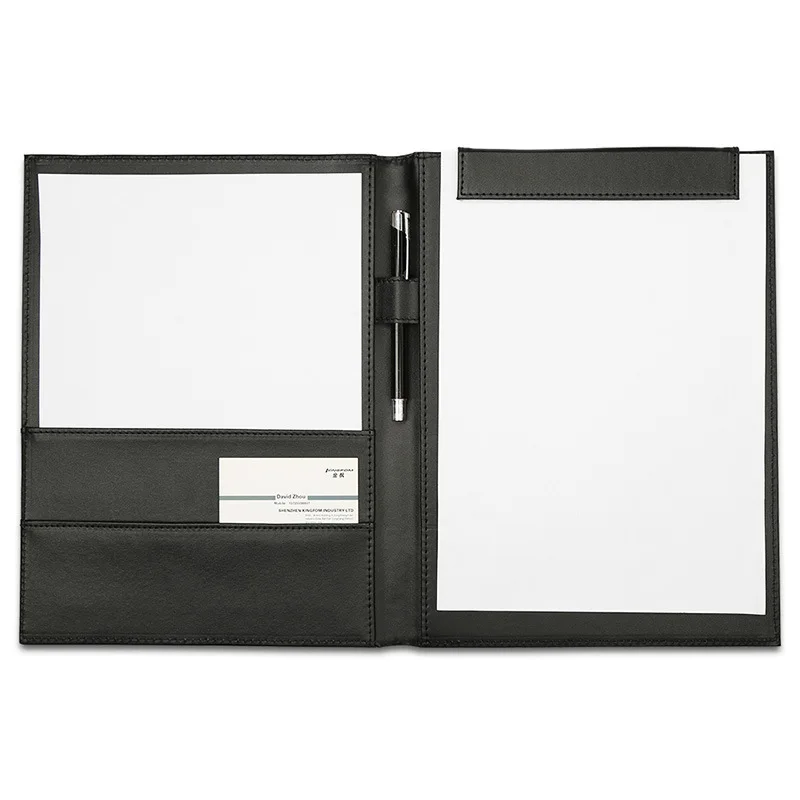 A4 PU Leather File Folder Multifunction Office Supplies Organizer Manager Document Pads Briefcase Padfolio Bags