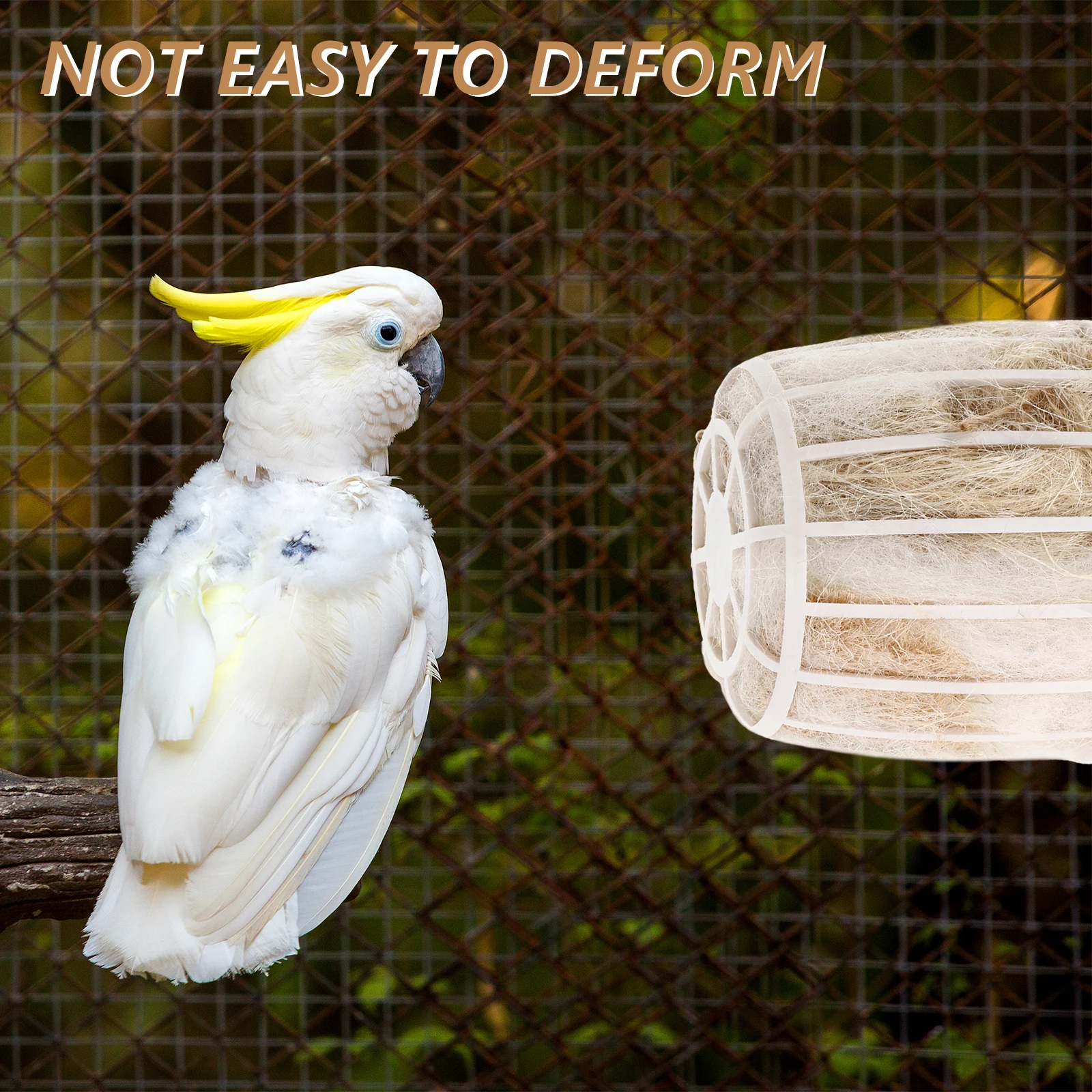 

Bird Nest Comfortable Nesting Bird Nest Materials Material for Small Birds Cotton Jute Reusable Pad Supplies