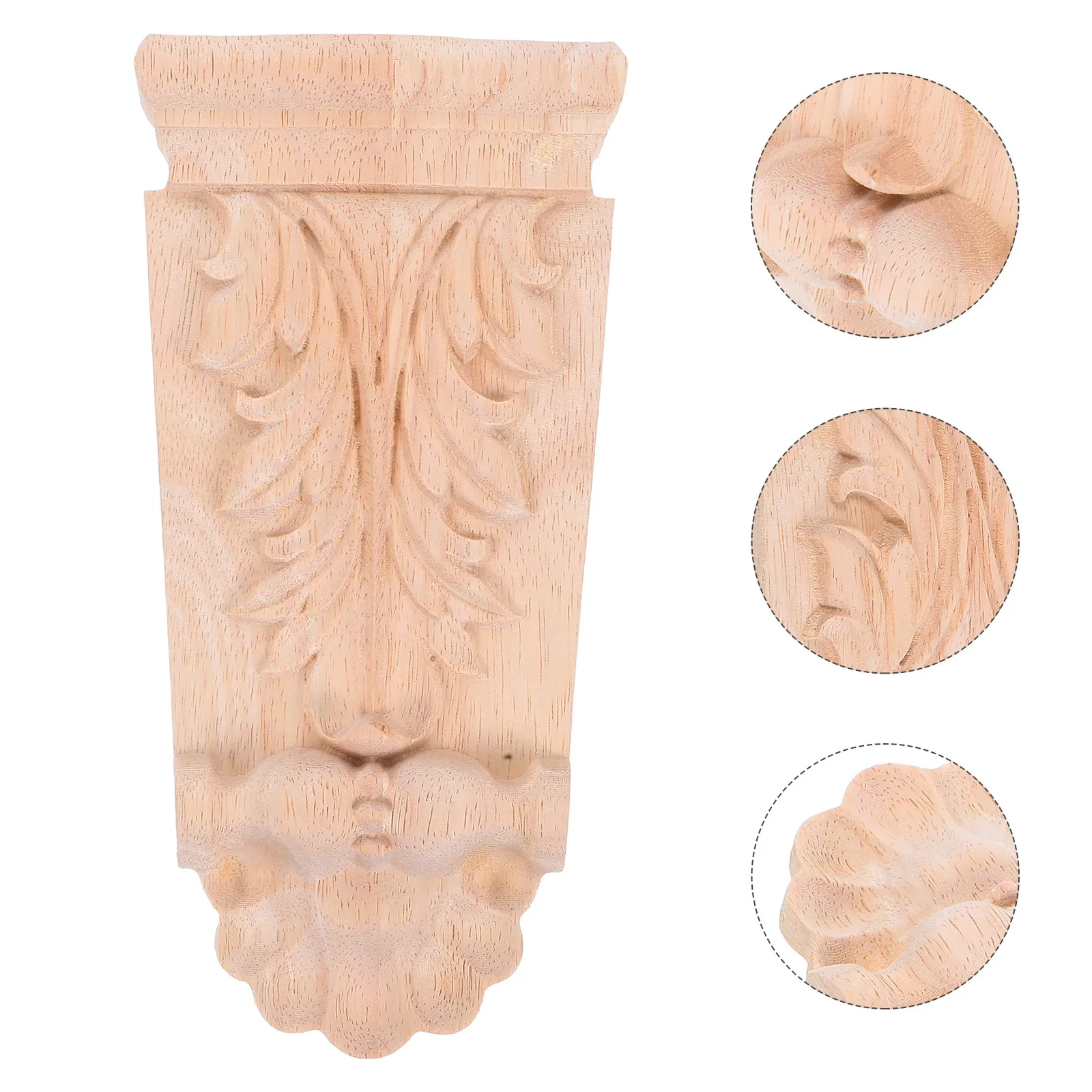 Carved Wooden Corbel European Style Solid Wood Roman Column Corner Decorative Applique for Home Decor Living Room Dining Room