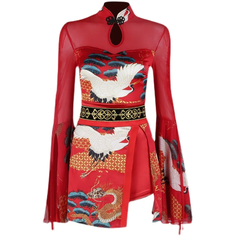 زي رقص الجاز للنساء البالغات ، غوغوس ملهى ليلي مثير ، ملابس دي جي ، على الطراز الصيني ، ملابس أداء المغني ، زي حفلة المسرح #2