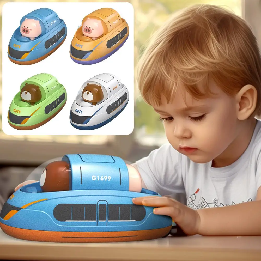 ของเล่นรถไฟความเร็วสูงแบบดึงกลับ ฝึกการจับ ปลอดภัย เดินอัตโนมัติ ของเล่นเสริมพัฒนาการเด็ก