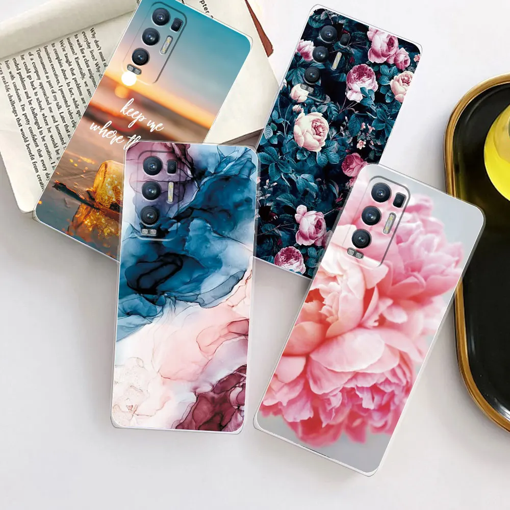 For OPPO Find X3 Neo Case 6.55\'\' Cover For OPPO Find X3 Neo Marble Soft Clear Silicone Phone Case Find X3 X3Neo CPH2207 Fundas