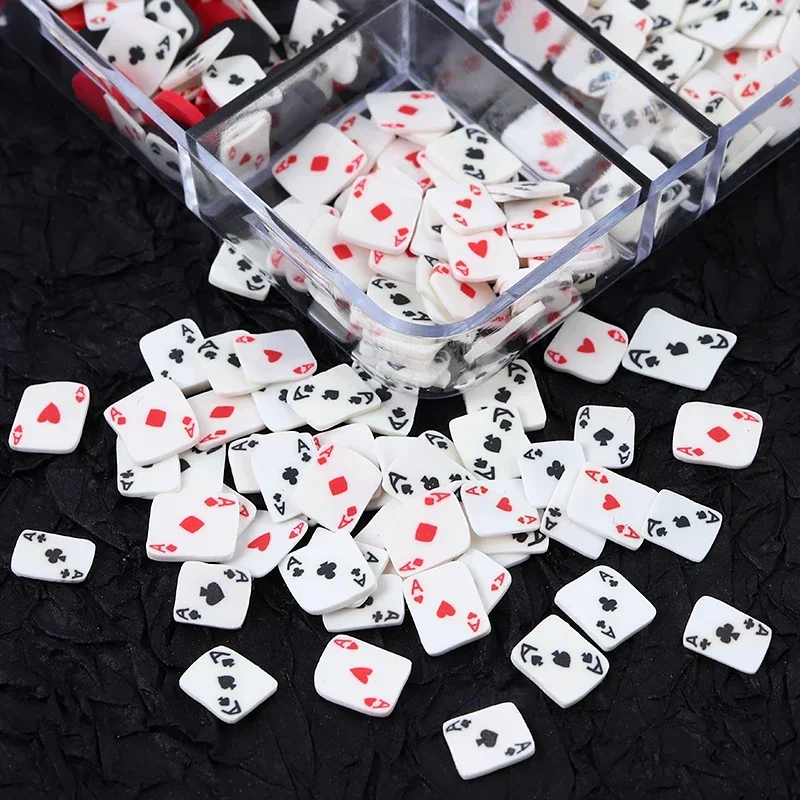 Poker Clay Slices For DIY Epoxy Resin Mold Jewelry Fillings