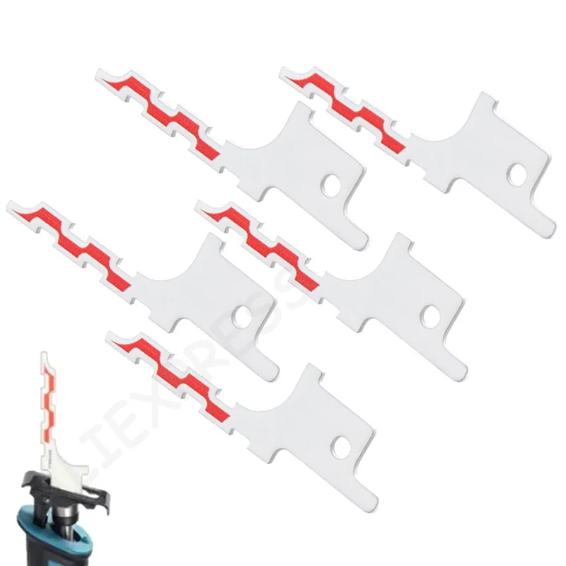 5 Stück 48-00-1640 Säbelsägeblatt, kompatibel mit Milwaukee Elektrowerkzeug, geeignet zum Schneiden von Trockenbau-G Gipskartons