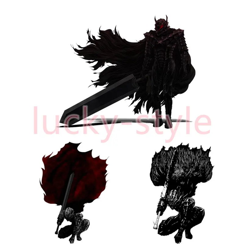 Fashion Coolest Berserk Guts with Cape Car Sticker Funny Motorcycle Car Windows Trunk Laptop Decals PVC Car Decoration