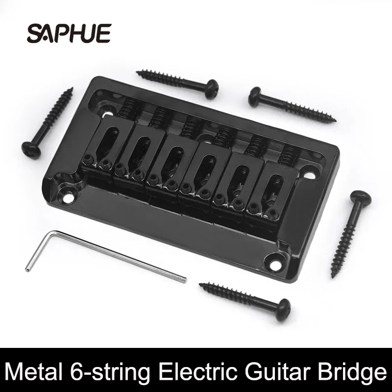 Metal Hardtail Guitar Bridges with Side Wall 82x44MM-10.5 for 6 String Electric Guitar Body Through Guitar Parts