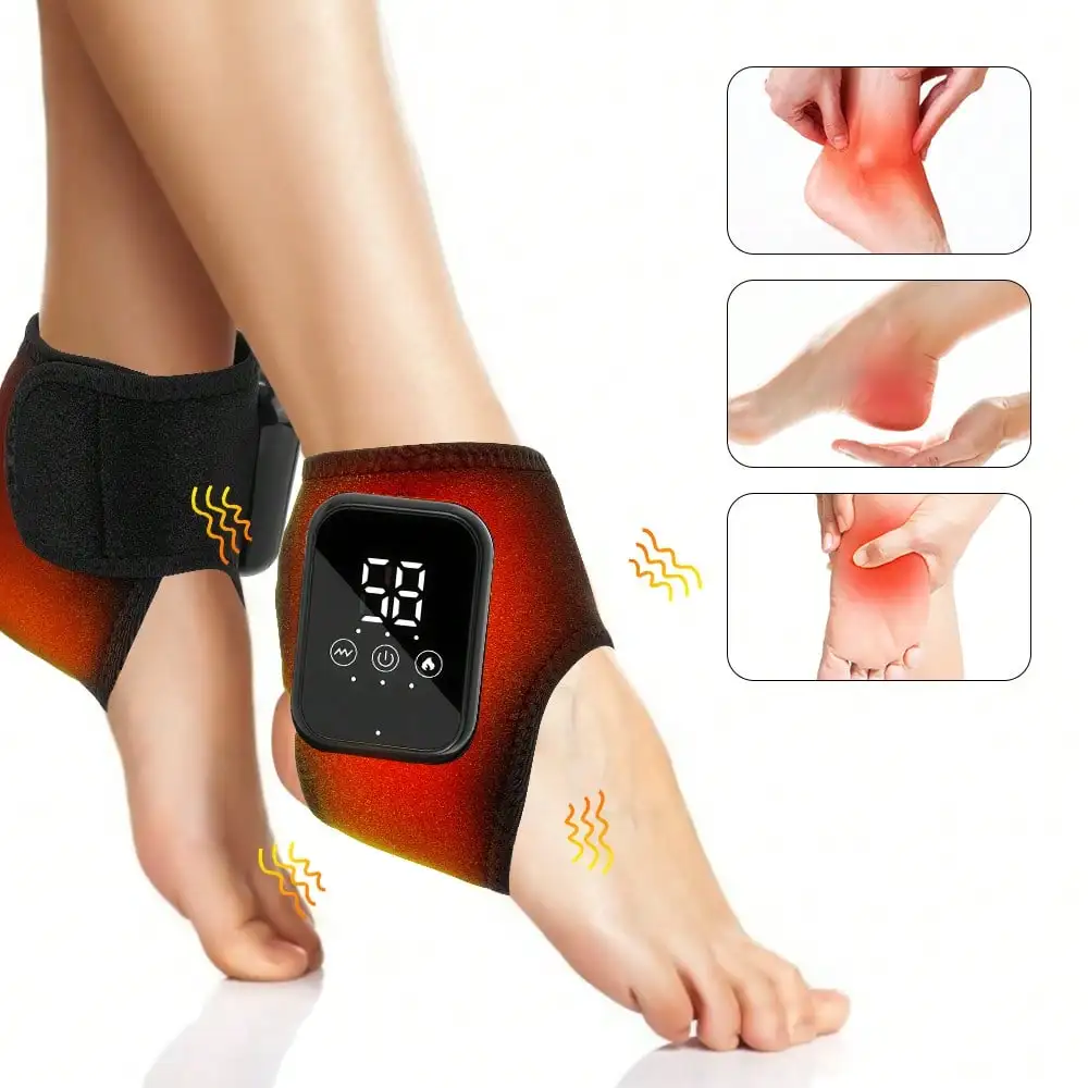 

Portable Electric Foot Heating & Massage Device, 3 Heat Levels + 3 Vibration Modes, Timed & Touch Screen, Suitable For Left & Ri