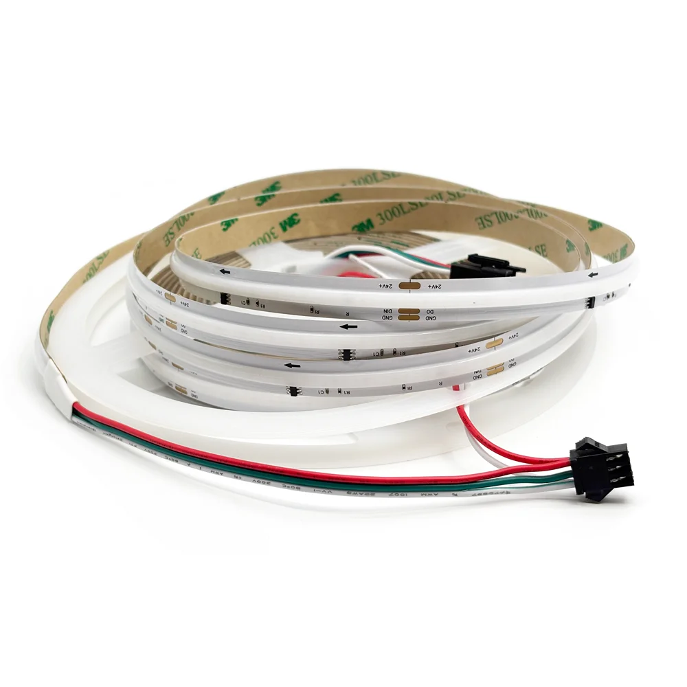 RGBIC COB LED Strip Lights 24V Full Dream Color Tape Addressable Smart SPI FCOB Dimmable Multi-color LED Rope Light