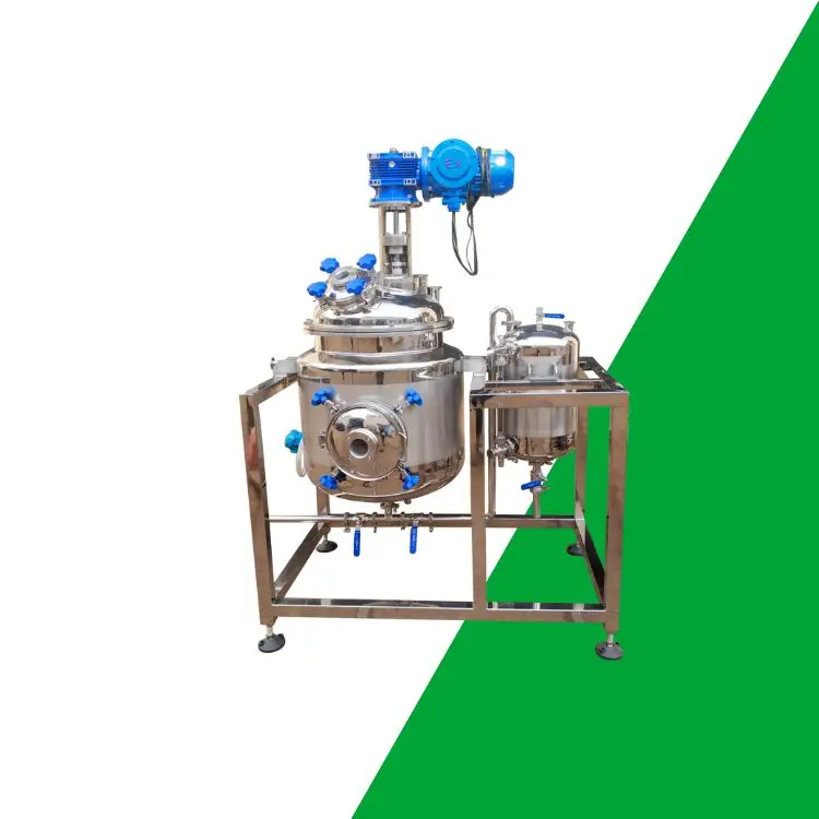 Reattore cristallizzatore rivestito in acciaio inossidabile da 100 litri per applicazioni chimiche e raffinate a olio