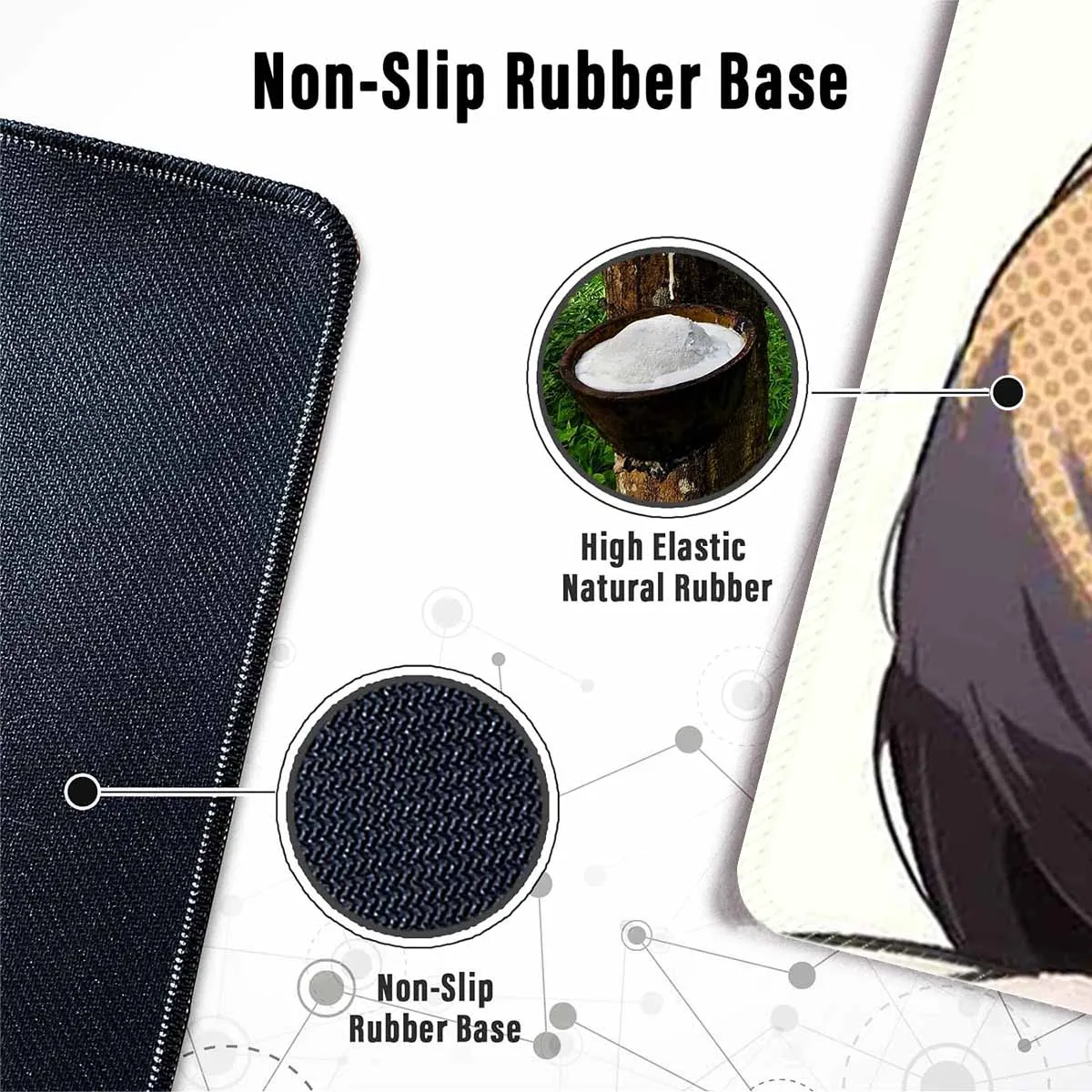 Anime B_Bunny G_Girl S_Senpai MouseMat Overwatch Gamer Sexy Futaba Rio Mouse Pad Large Non-Slip Mousepad Xxl Laptop Keyboard Mat