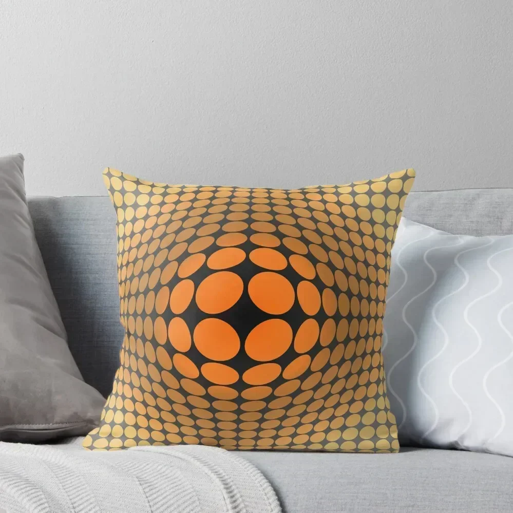 Victor Vasarely Homage 5 Throw Pillow luxury home accessories ornamental pillows Ornamental Pillow pillow