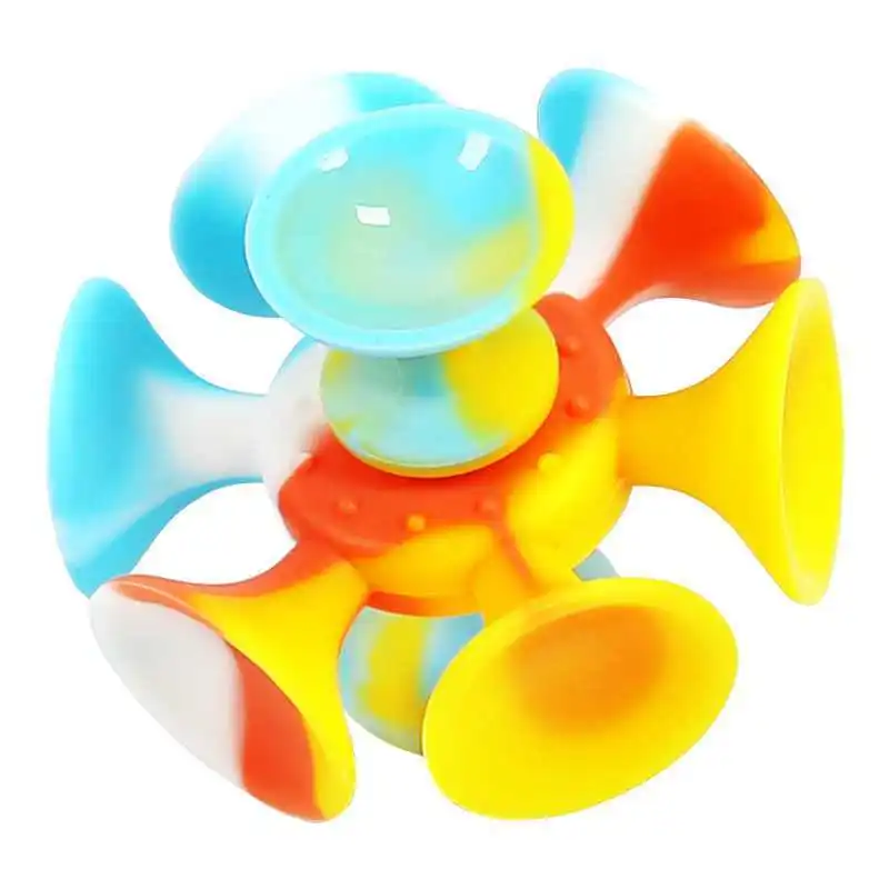 2 uds ventosa de silicona Fidget Spinners niños adolescentes adultos juguetes sensoriales únicos para regalos de ansiedad y alivio del estrés