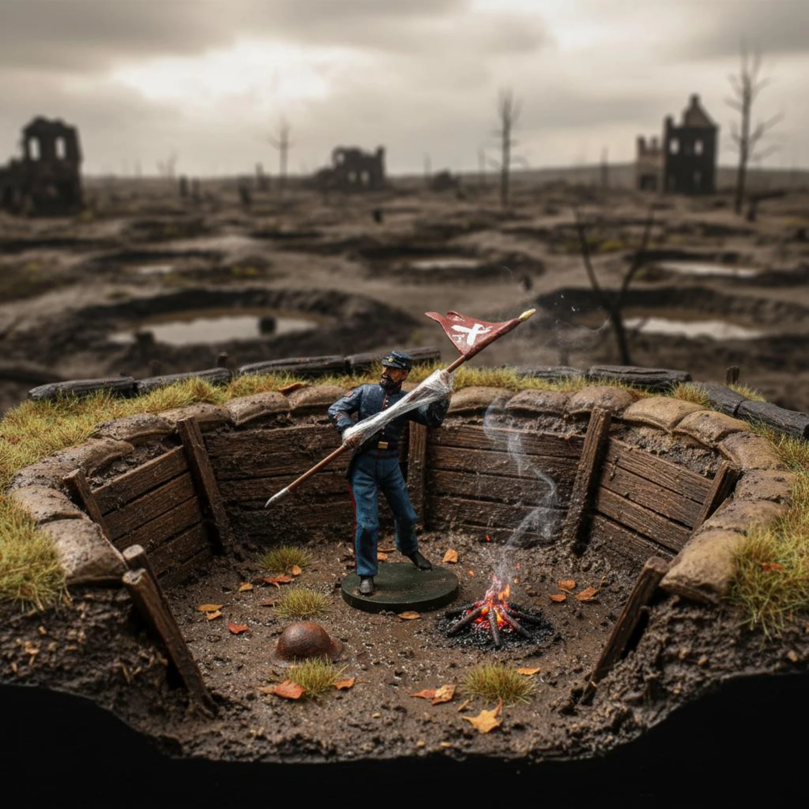 

1/32 Scale Soldier Figure High Definition WW1 Soldier Model Alloy Army Figurine Detailed Design Miniature Figures
