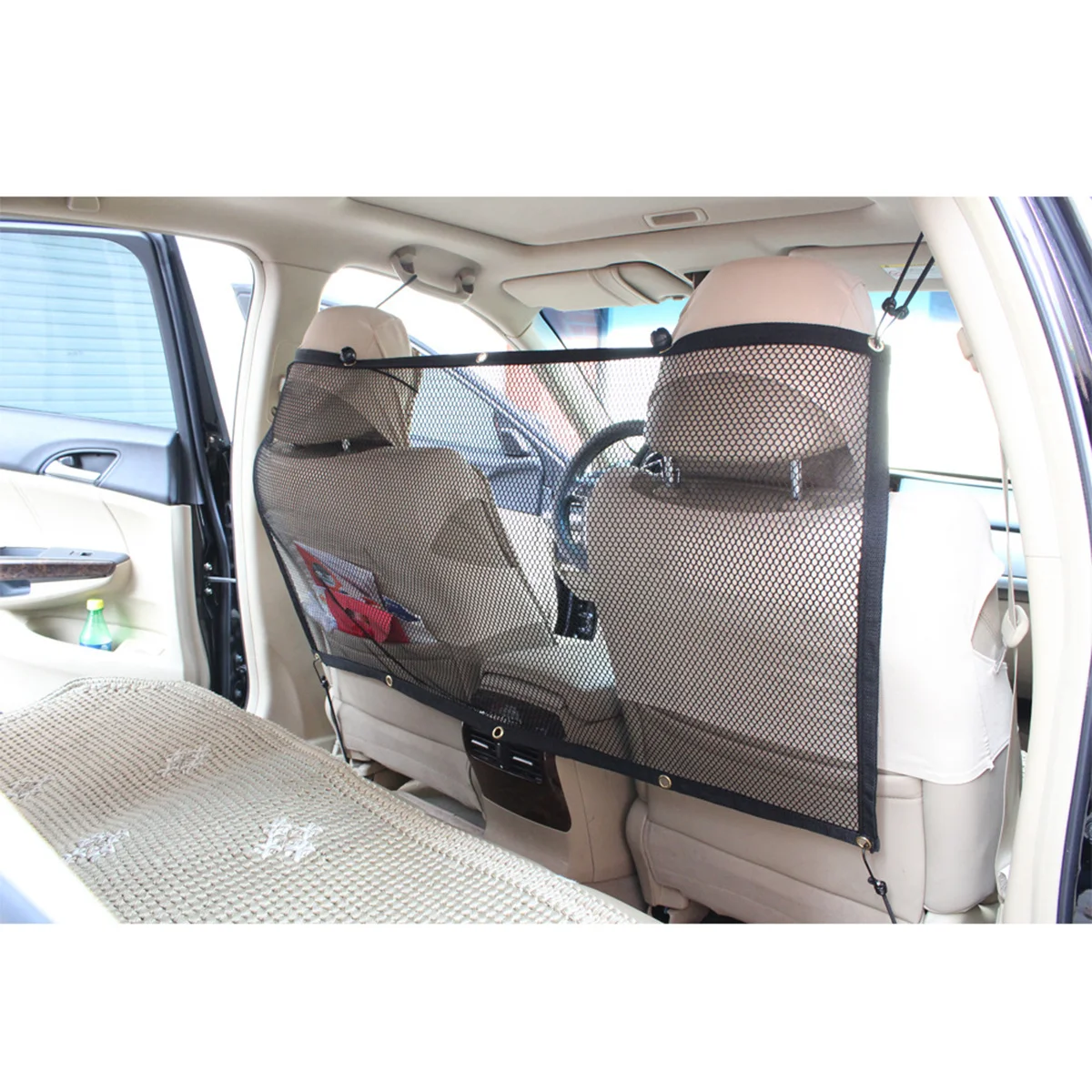 

Pet Barrier Car Backseat Net Dog Fence Safety Mesh For Pets Protection Durable Oxford Cloth Adjustable Straps No Tools