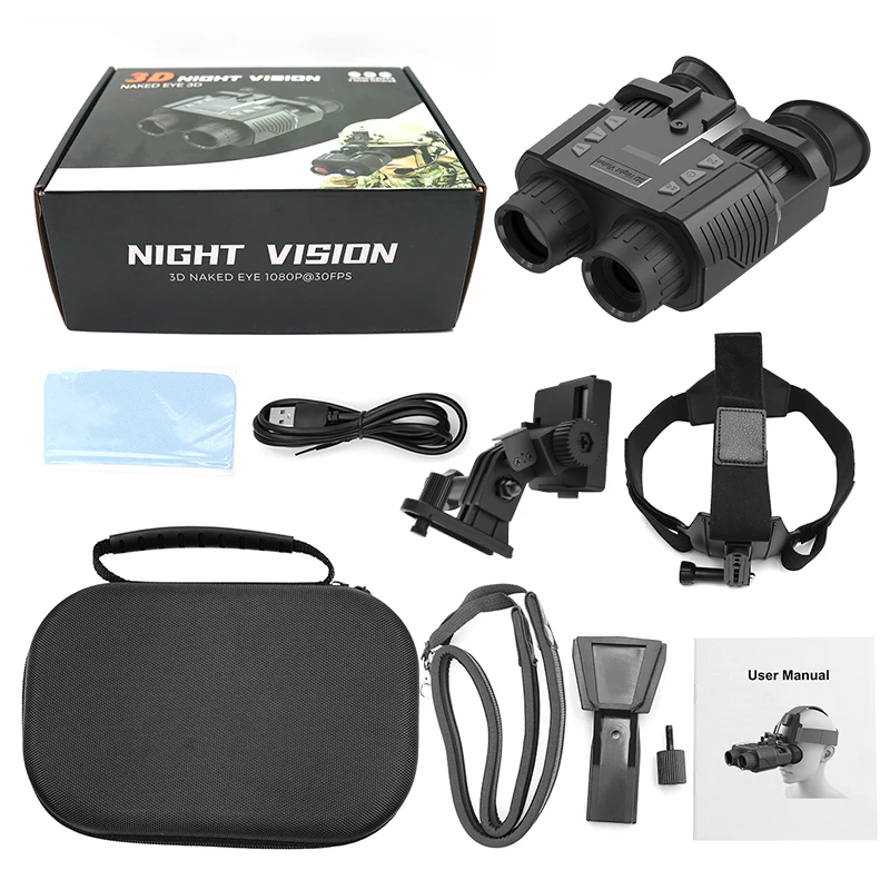 

Head-Mounted Night Vision Goggles - Rechargeable Hands Free Night Vision Binoculars Goggles,1312FT Digital Infrared Viewing for