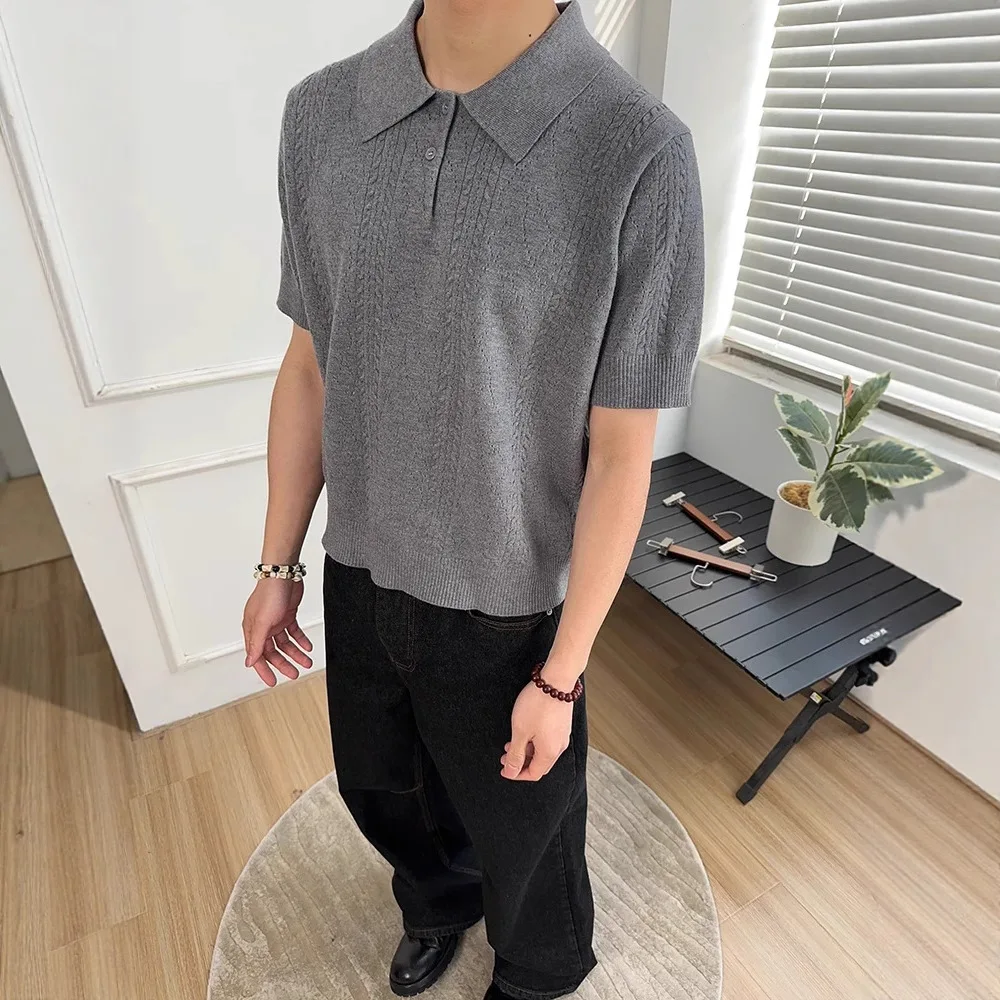 Polo Sweater Short-sleeved Men's Summer Thin High-end Old Money Style T-shirt Cleanfit