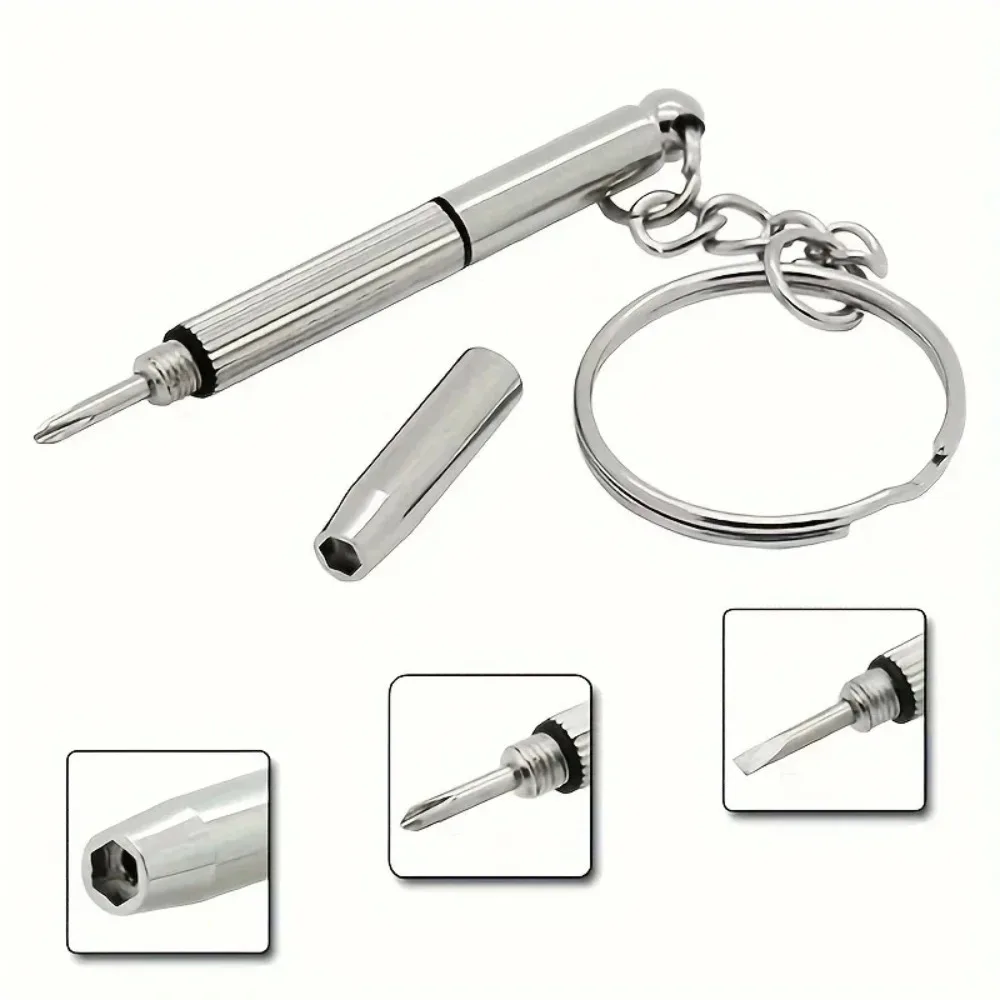5pcs Mini Hand Glasses Screwdrivers 3-in-1 Spectacle Repair Kits Multifunction Sunglass Watch Glasses Screwdriver Set With