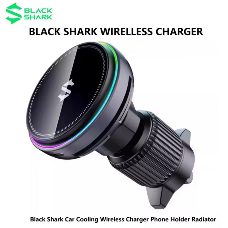 NEW Black Shark 25W Qi2 Magnetic Wireless Car Charger 16N Magnet TEC Cooling 93g RGB Holder for Smartphones Tablets Gift