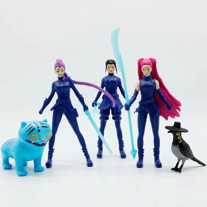 الرسوم المتحركة Kpop شيطان هنتر يمكن أن تحريك دمية لعبة النمر Ranimeumi مظهر زوي سوس تمثال دمية لمحبي هدايا عيد الميلاد