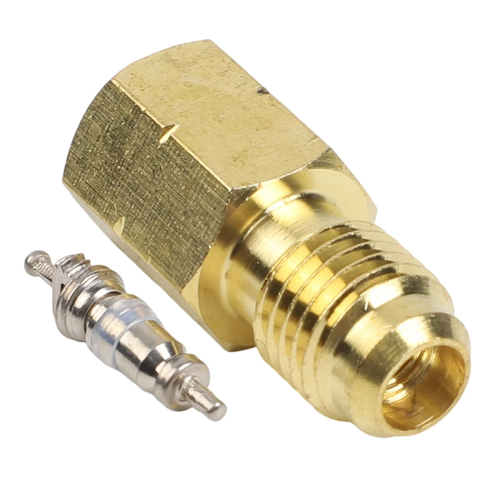 Brass Adapter 1 4 SAE Adapter As Shown In The Figure Air Conditioning Tool 1 4 SAE Female To Male Compatible With R32 R454B