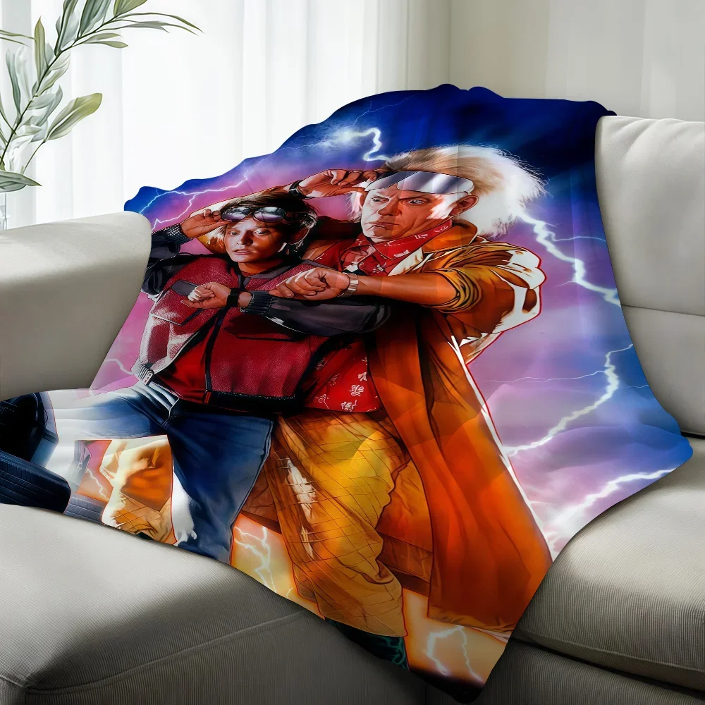 Classic Movie B-Back To The F-Future Blanket Suitable For Sofas Beds Offices Cars Outdoor Travel Ideal Gift For Friends Family