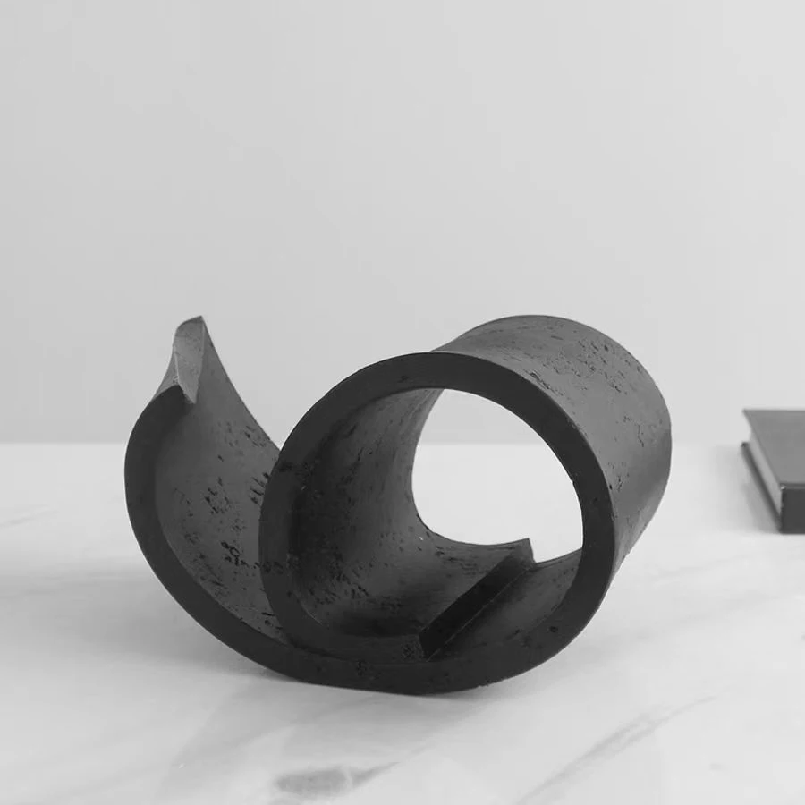 

Современный роскошный настольный декор из черной смолы в форме неправильного геометрического фигуры, креативное изделие для дома, отеля, вечеринок, оригинальный дизайн