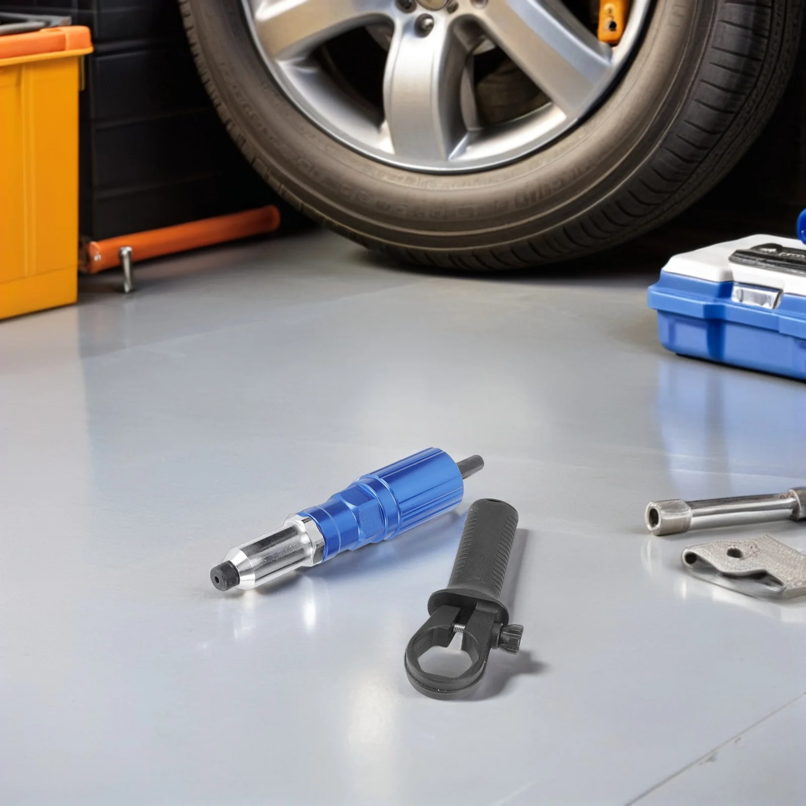 1Set Electric Rivet Gun Kit Aluminum Alloy Riveter Converter Heads for Cordless Riveting in Automotive Furniture