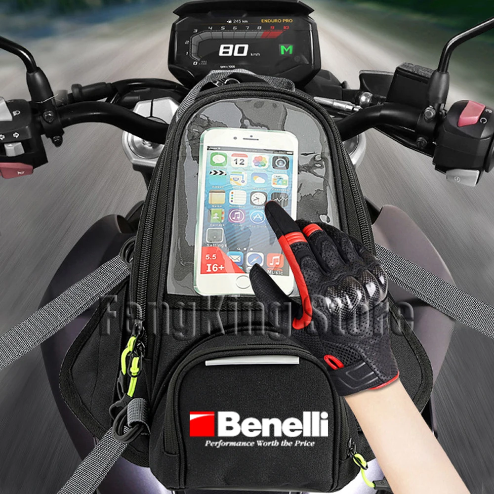 Motorcycle Magnetic Bag Riding Bag Navigation Fuel Tank Bag Large Screen For BENELLI TNT 125 TNT135 Jinpeng 502 TRK502 TRK