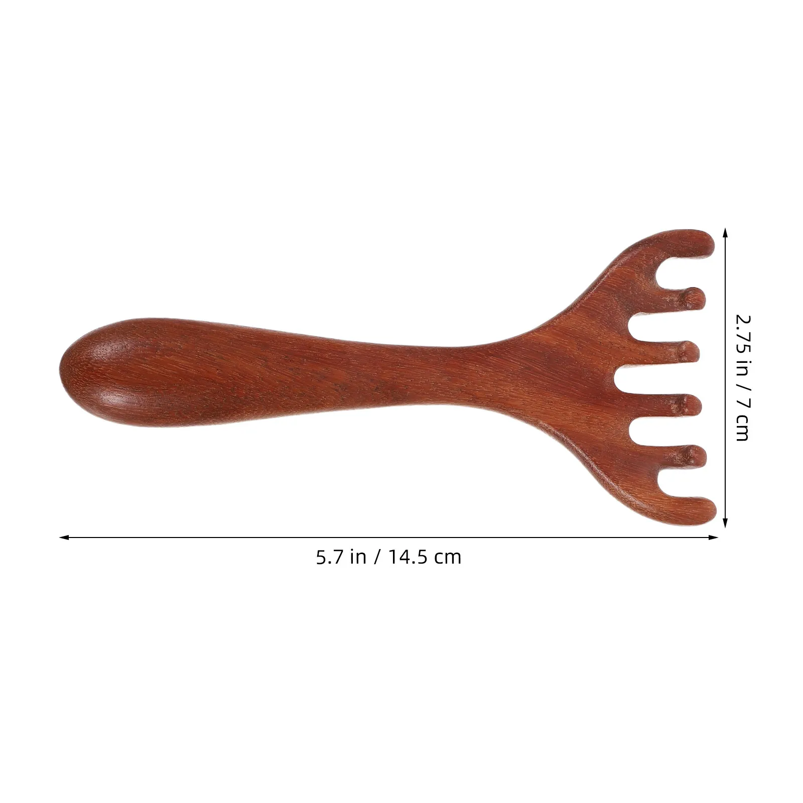 2Pcs Deer Horn Scalp Stimulator Wooden Gua Sha Massage Tool Eye Acupoint Massager Portable Handheld Wooden Comb for Hair and