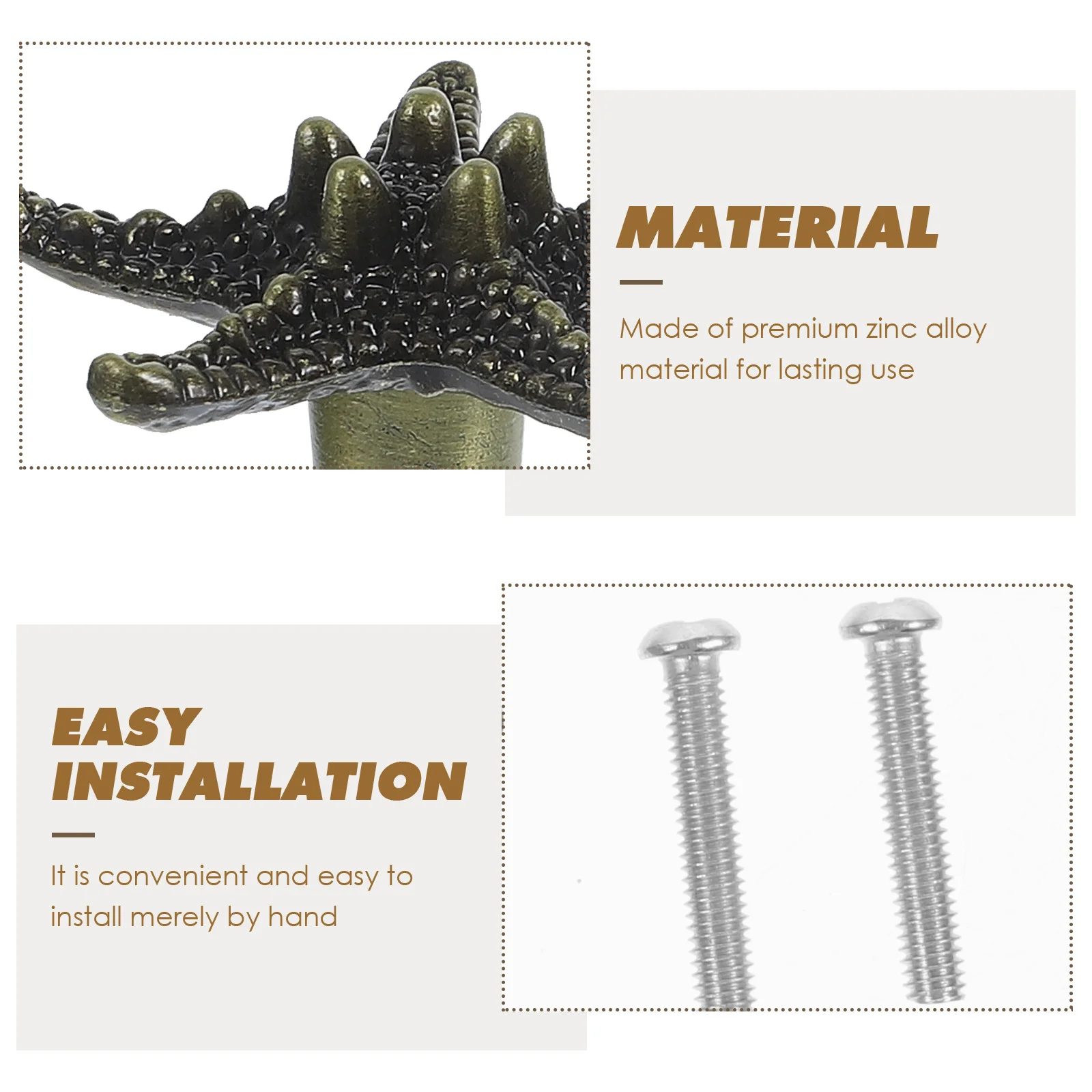 

2pcs Sea Star Shaped Knobs Vintage Zinc Alloy Drawer Door Wardrobe H les Bronze Finish Cabinet Hardware