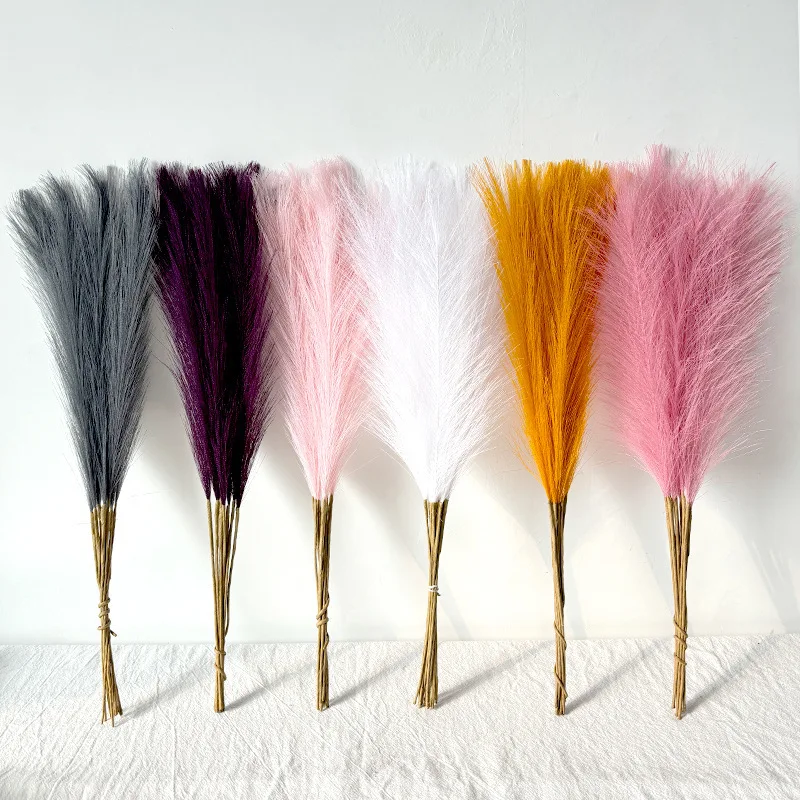 10pcs Faux Pampas Grass, Pampas Grass For Floor Vase, Pampas Grass Decor Tall For Vase Fillers, Boho Rustic Farmhouse Home Decor view 3